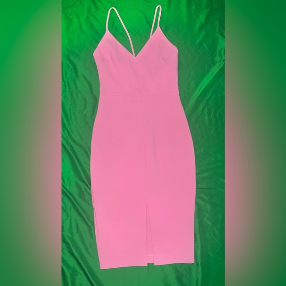 Likely Bubble Gum Pink Spaghetti Strap Mini Brooklyn Dress size 4 - Picture 3 of 6